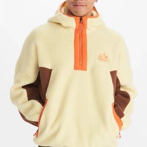 Marmot Cream and Brown Fleece Pullover nwt size Small